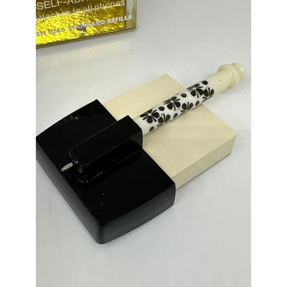 Vintage Tele-Note Self-Adhesive Phone Notepad Holder &‎ Pen Set Boxed Retro
